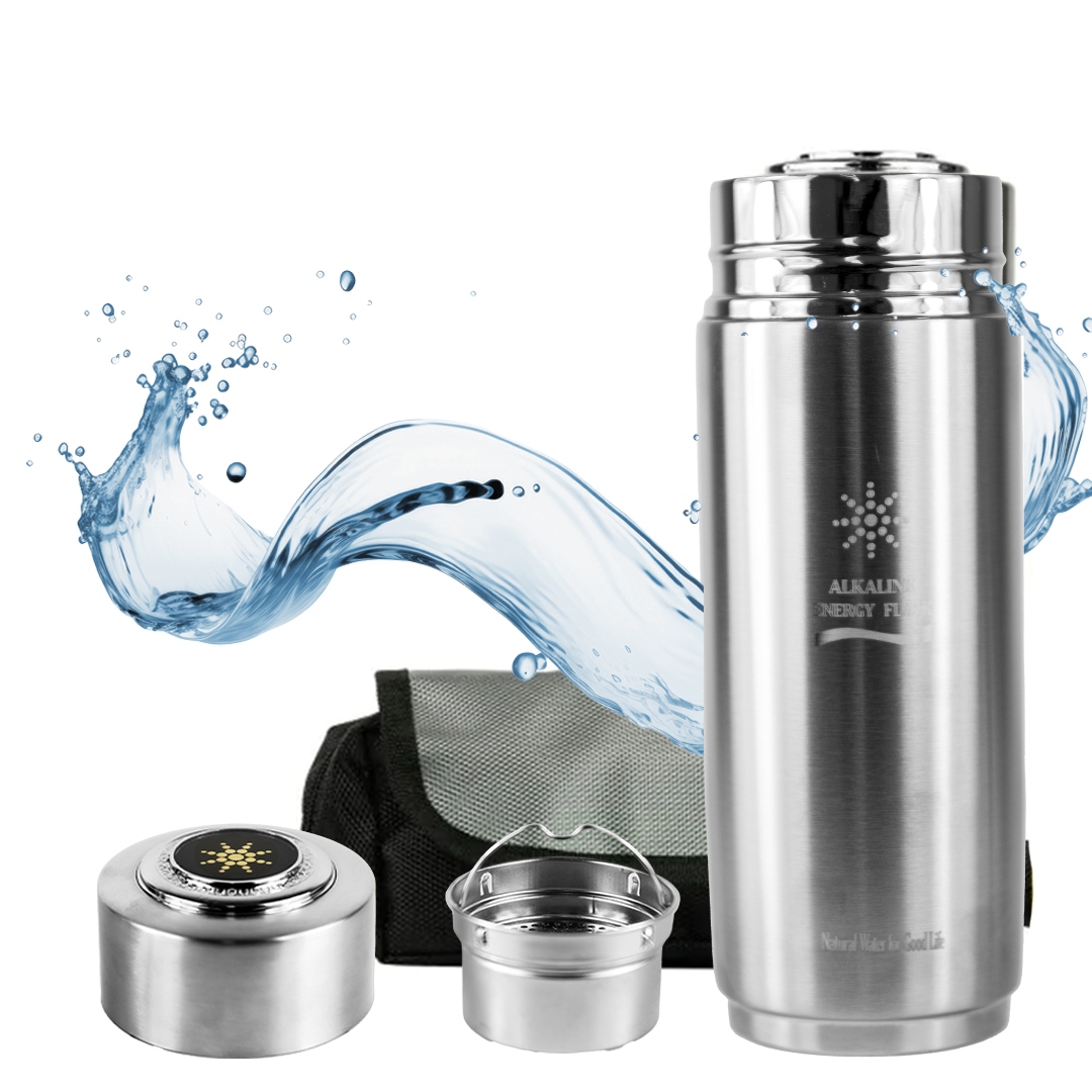 Jonizator wody Energy Flask woda alkaliczna wodór Srebrny