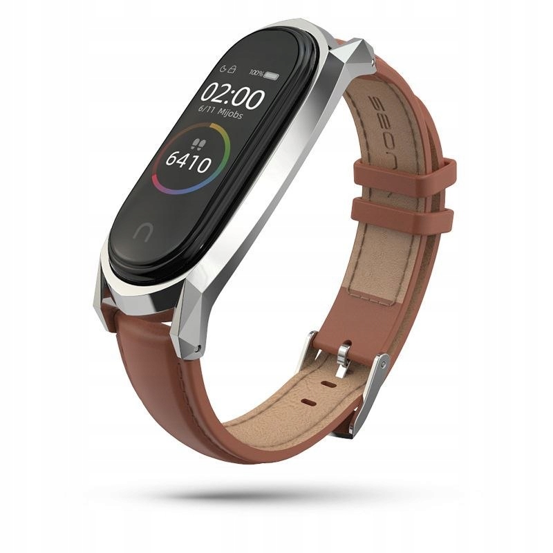 

Pasek skórzany Herms do Xiaomi Mi Band 5 / 6 Brown