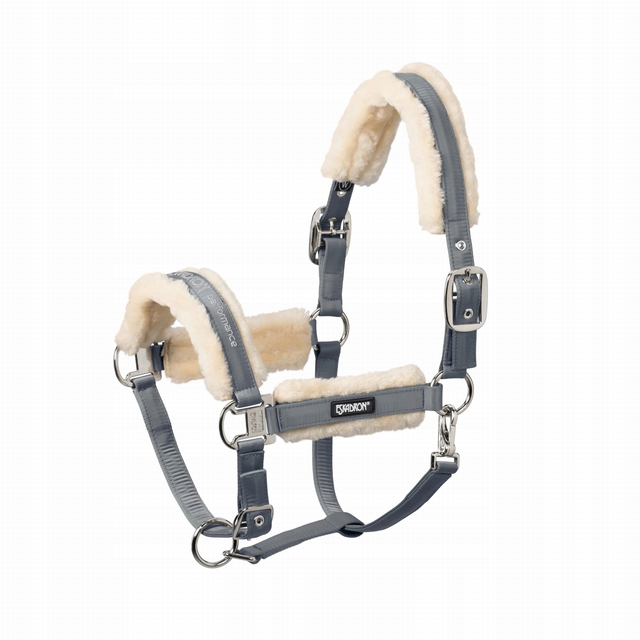 Eskadron kantar Faux Fur Double Pin Basic Full niebieski