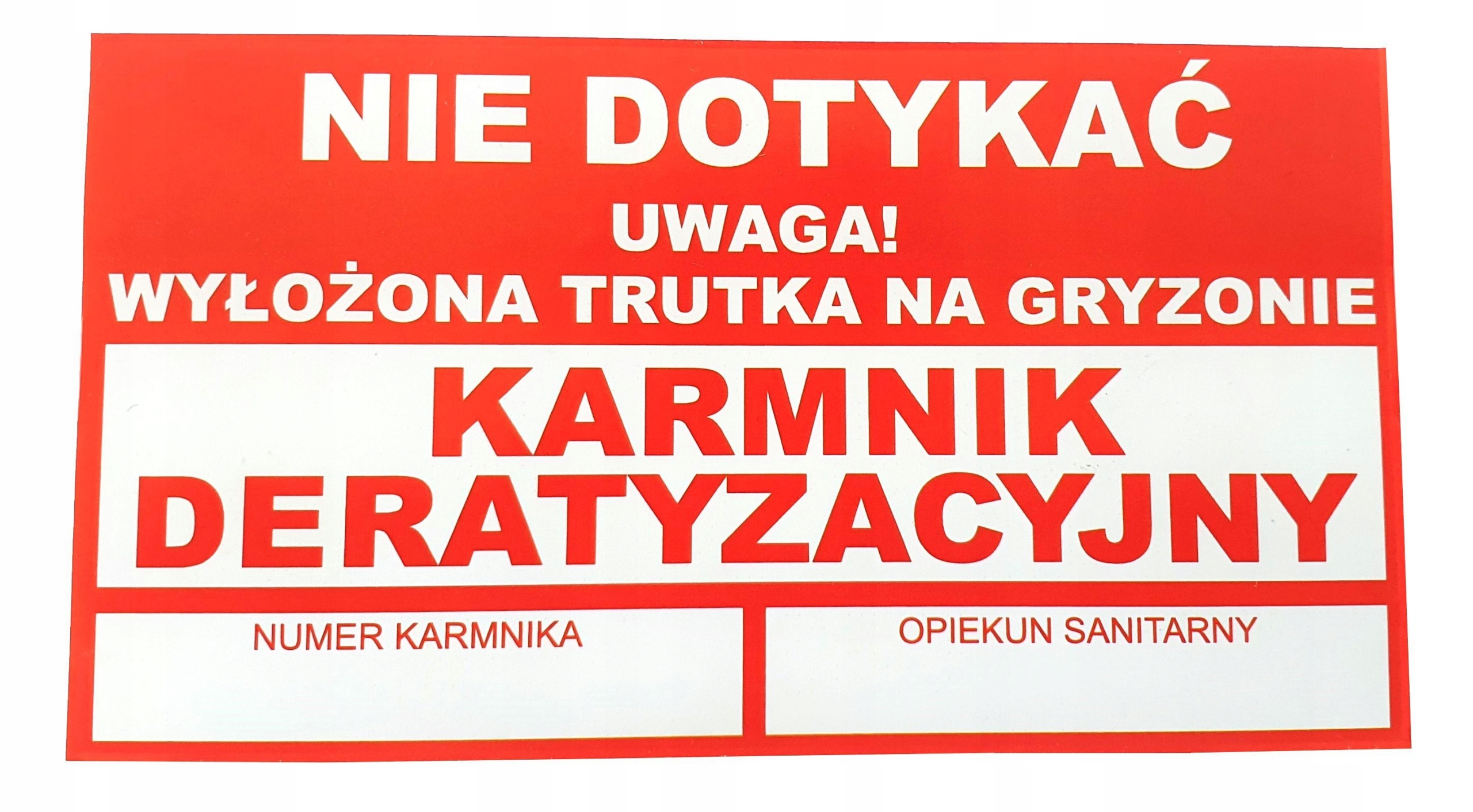 

Naklejka ostrzegawcza karmnik deratyzacyjny 110x60