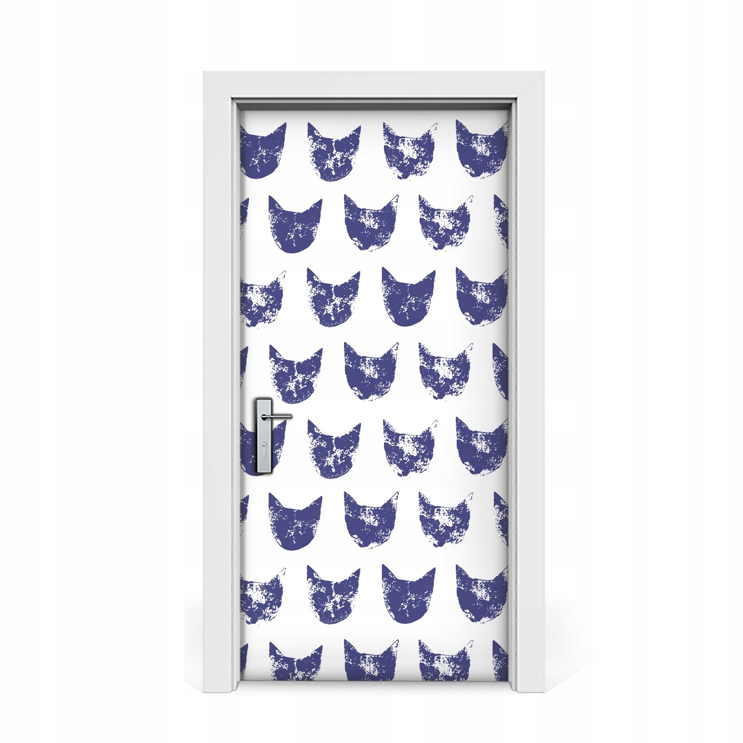 

Naklejka na drzwi okleina Kocie głowy wzór 95x205