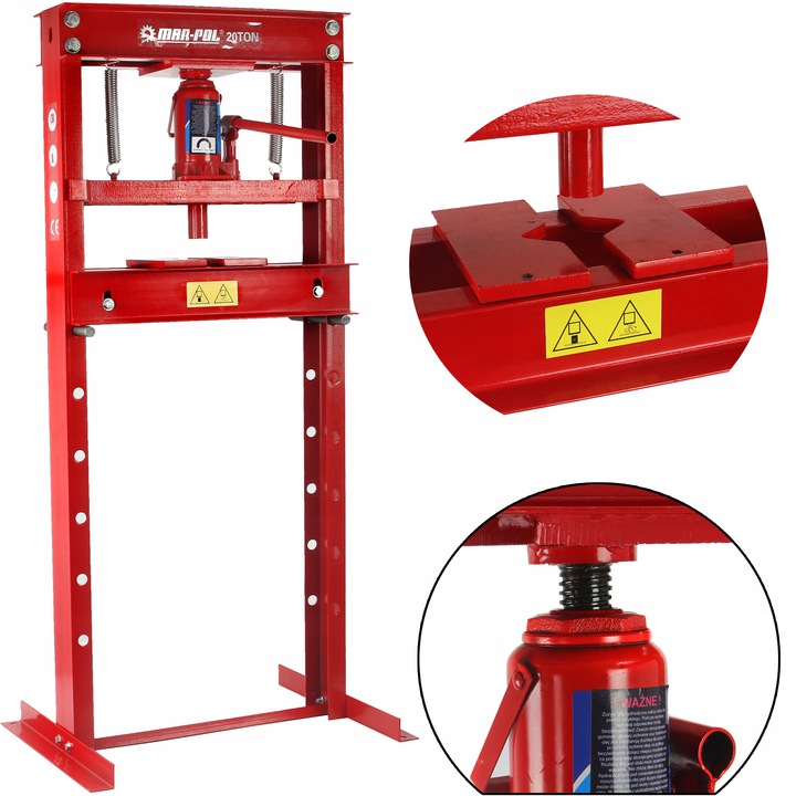 PRASA HYDRAULICZNA 20T z podnosnikiem MAR POL