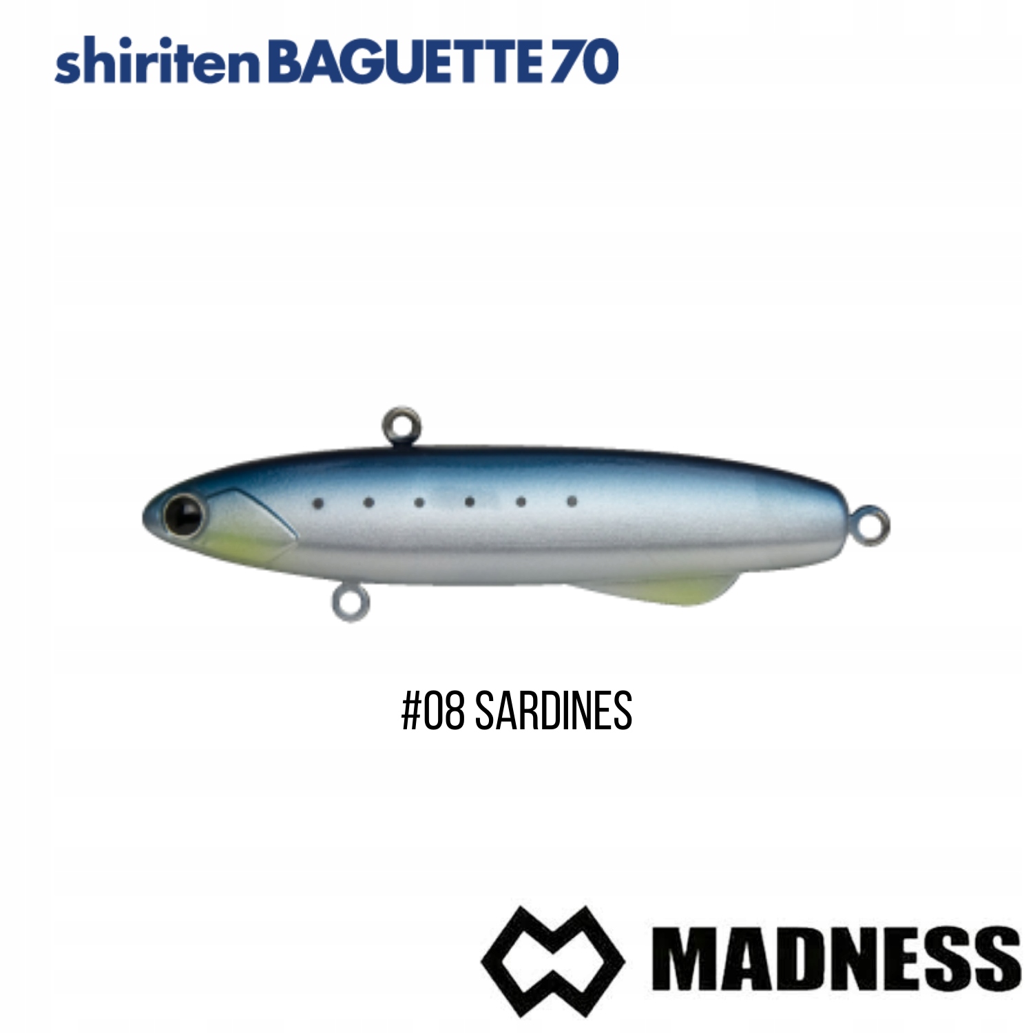 Madness Shiriten BAGUETTE70 #08 Wobler na sardinky (70 mm; 17 g)