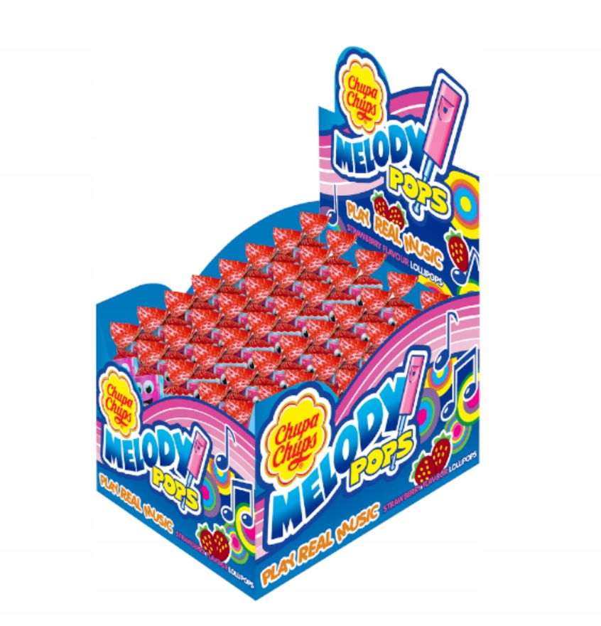 Levně Lízátko Chupa Chups Melody 890 g jahoda