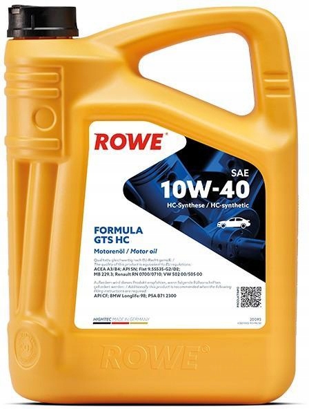 ROWE OLEJ HIGHTEC FORMULA GTS HC 10W40 5L