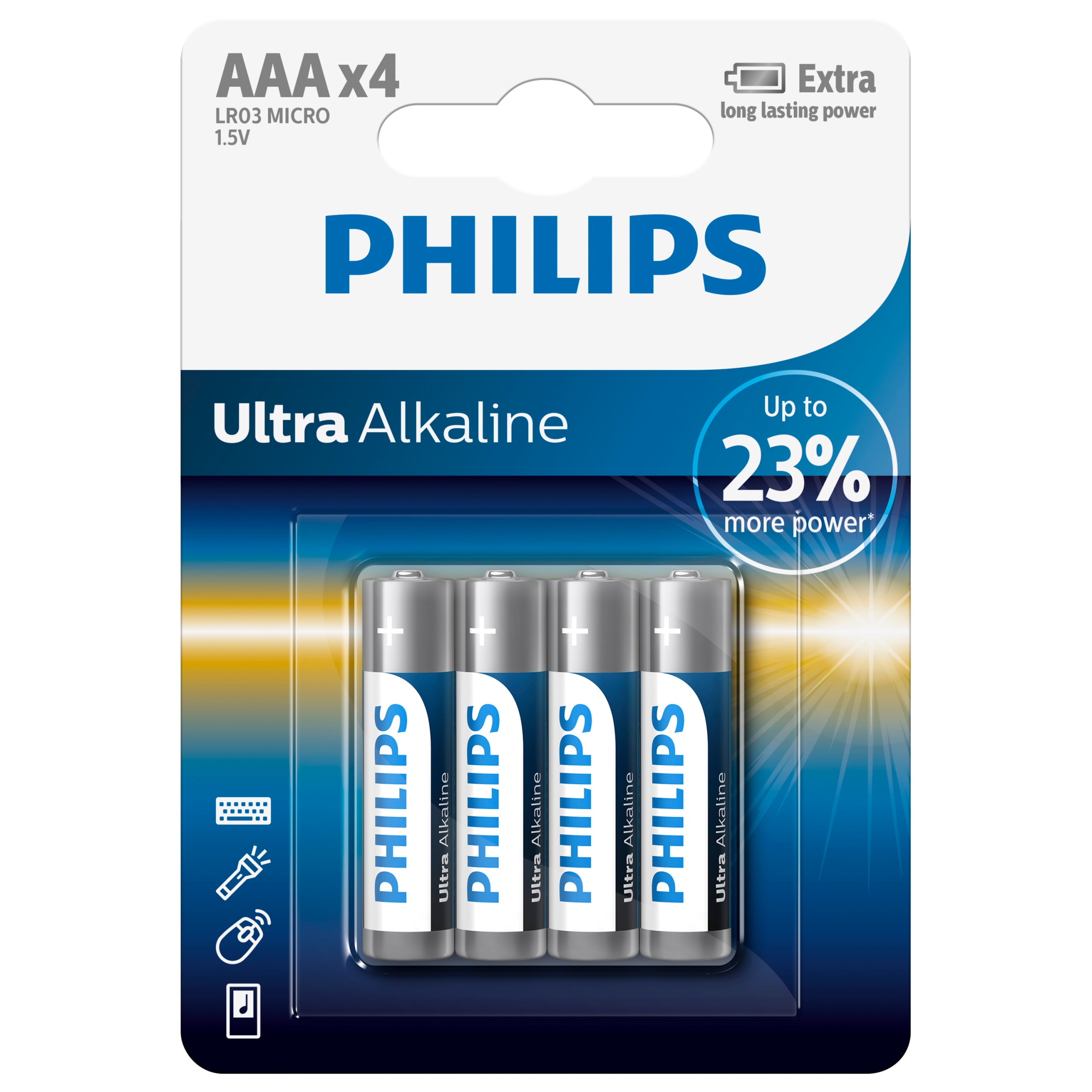 

Philips Baterie LR03 Aaa Ultra Alkaline blist 4szt