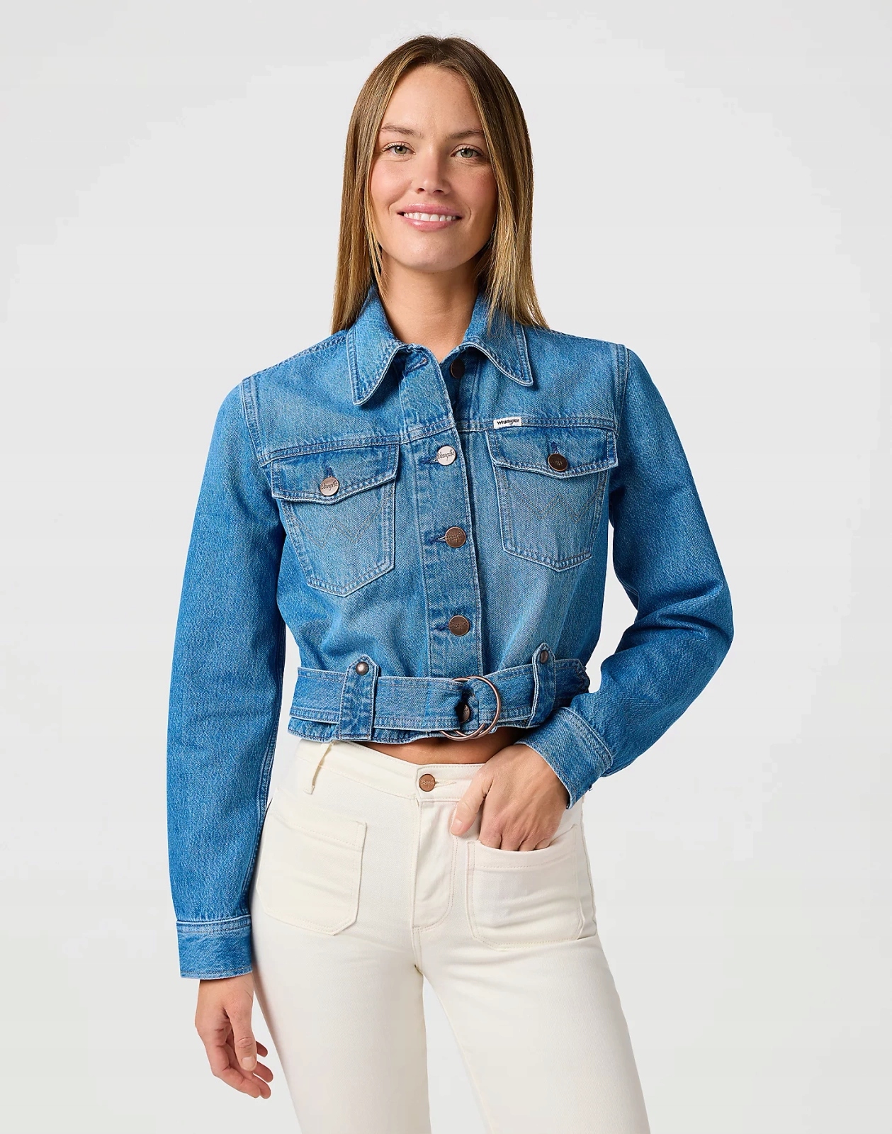 Dámská bunda Wrangler Denim Moto Jacket Blossoming 112362588 XL