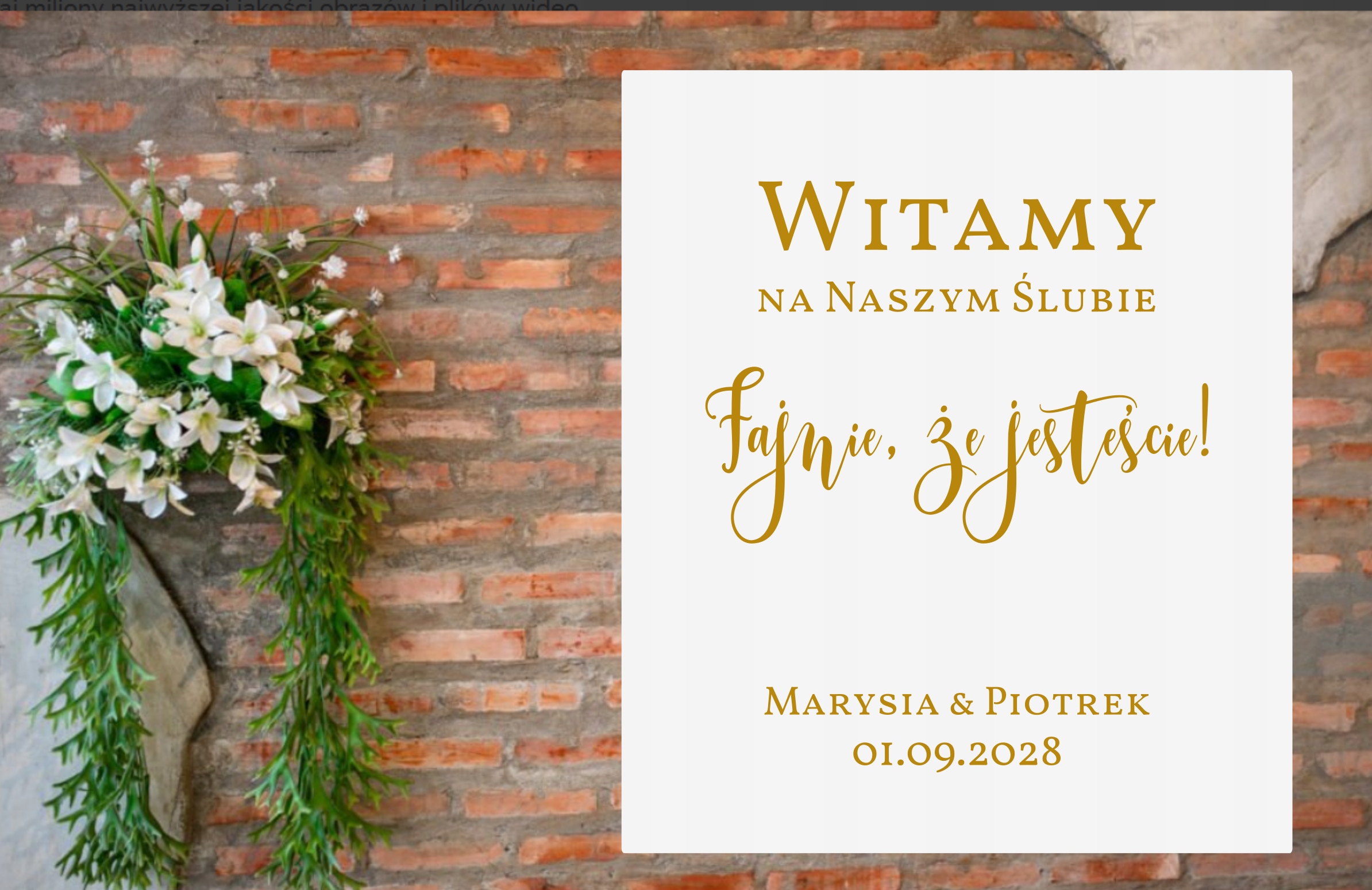 naklejka napis Witamy Fajnie, że jesteście! Imiona 45x45cm tablica ścianka Kod producenta COMMNS202401