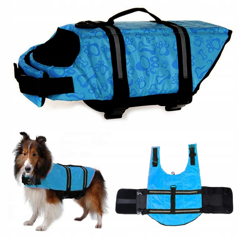 Levně Záchranná Vesta Pro Psa Do Vody Kapok Na Plavání Modrá velikost XXL