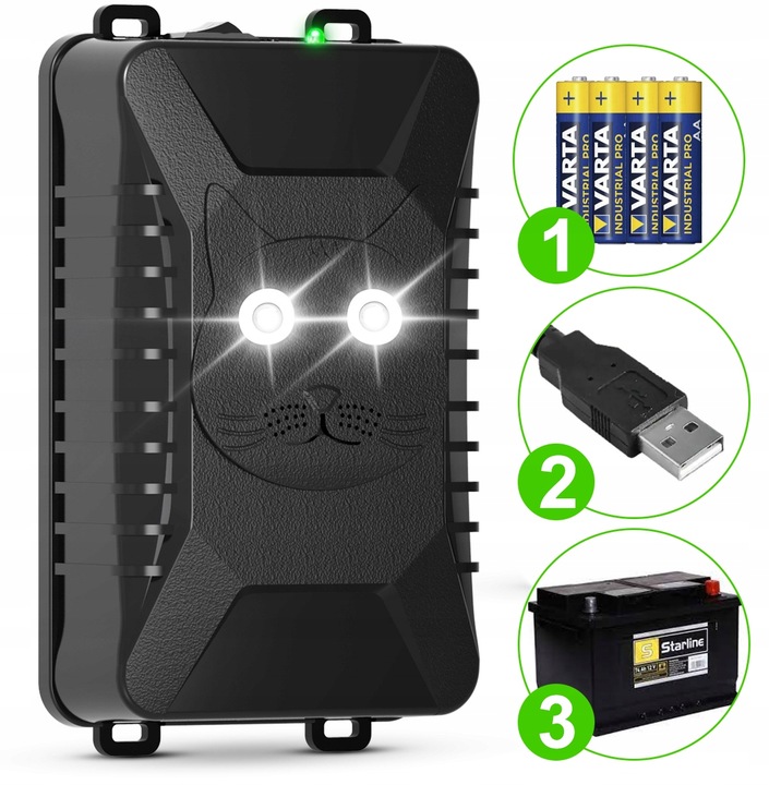 OODSTRASZACZ na KUNY MYSZY do SAMOCHODU GRYZONI KUN SAMOCHODOWY 3w1 5-12V Producent inny