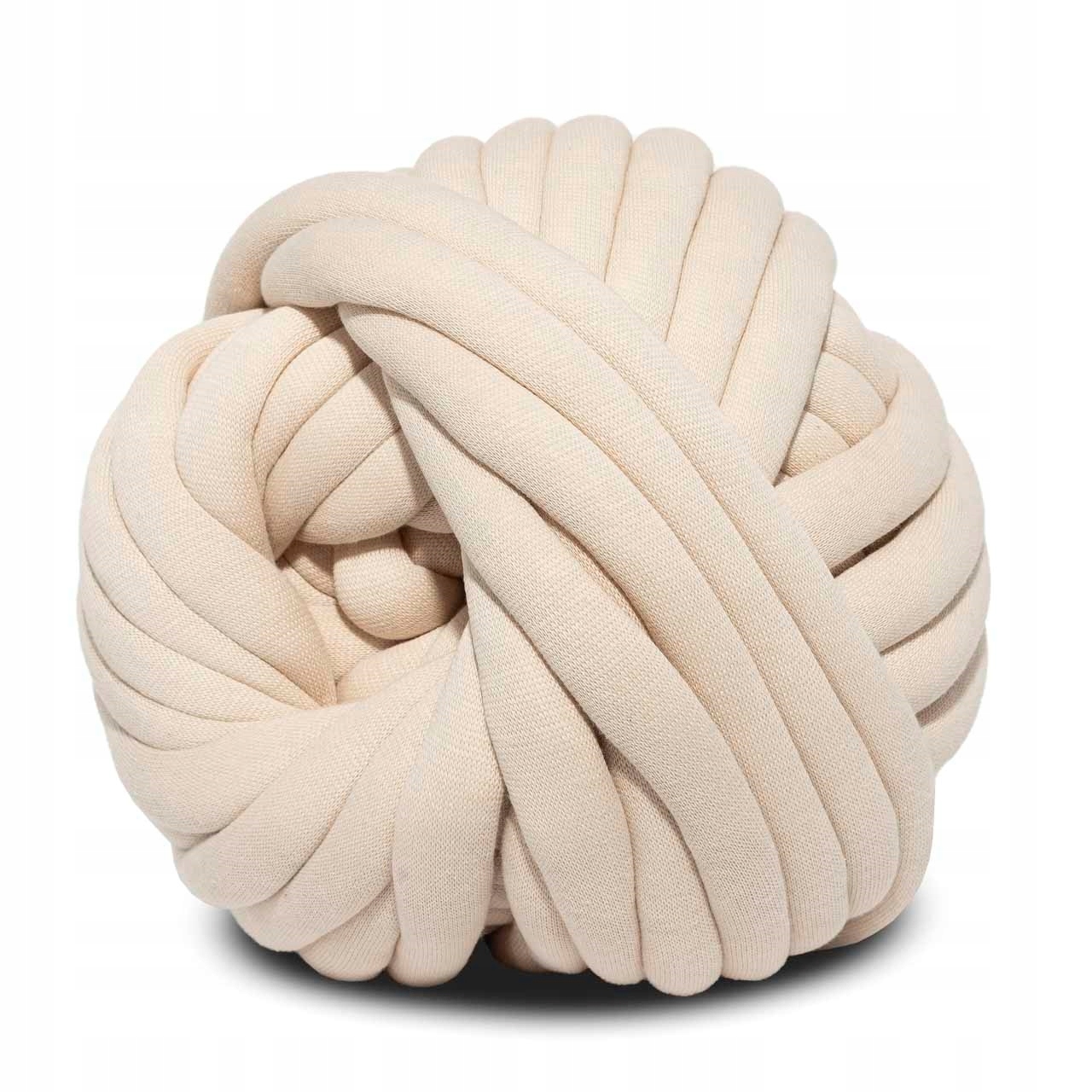 Włóczka Marshmallow gruba tunelowa sznurek Beżowa 30m yarnart 919
