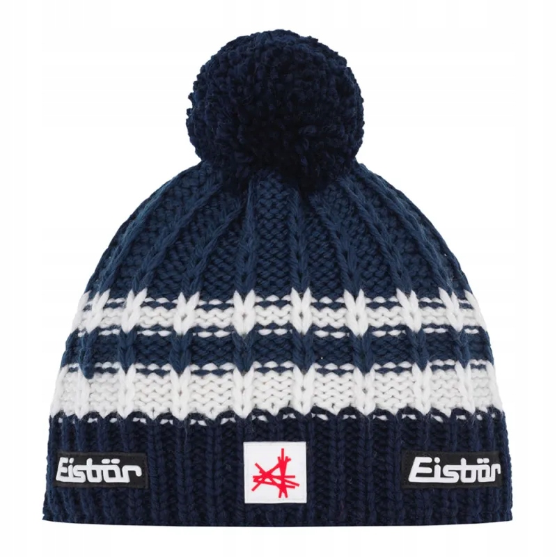 Czapka Eisbar Kova Pompon Sa Cobalt White 33154#224