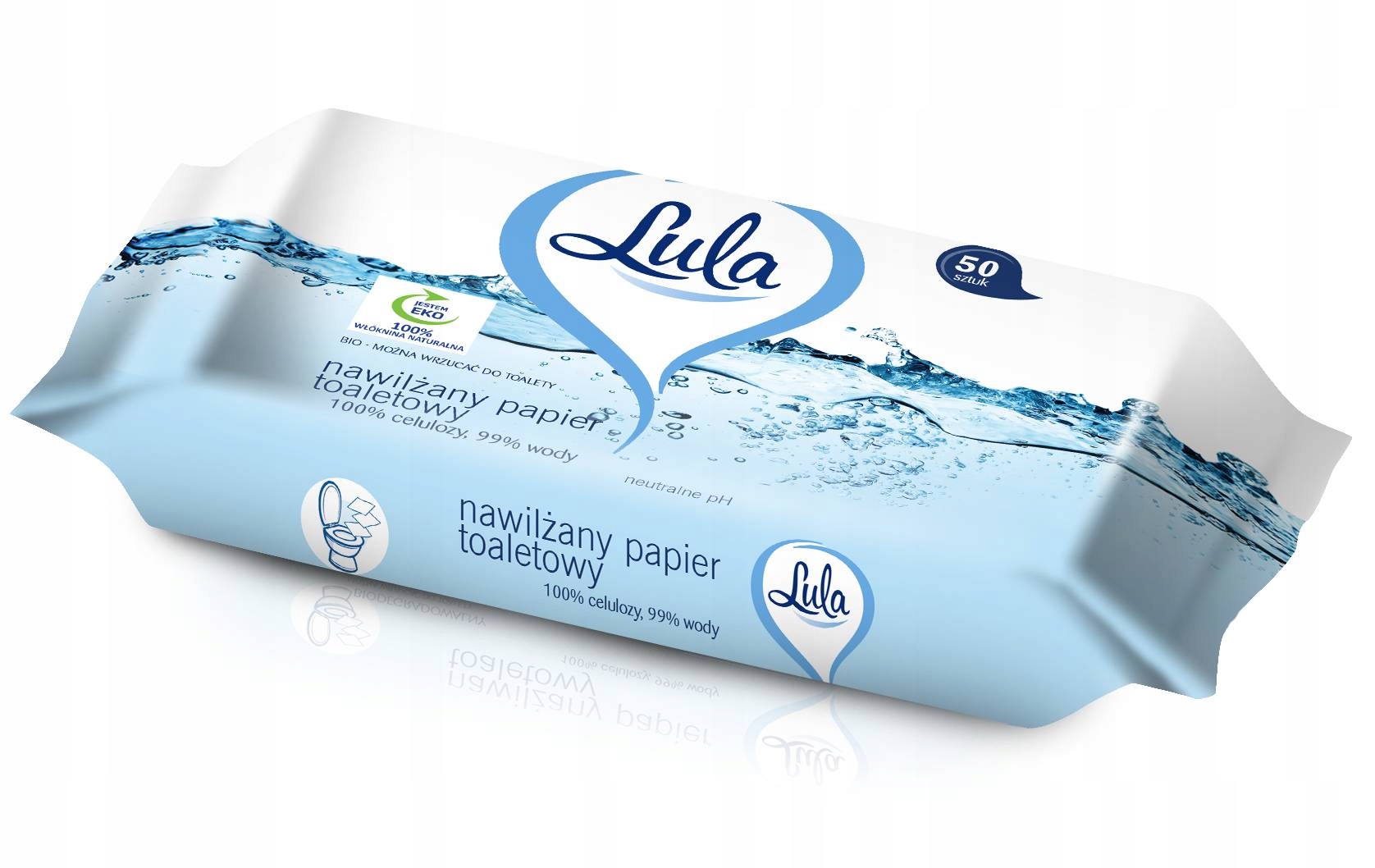 

Lula Nawilżany Papier Toaletowy 99% Wody 50*SZT