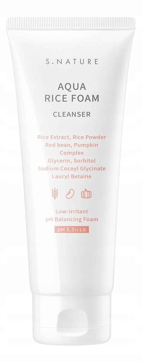 S.Nature Aqua rice pěnový čistič Rýžová pěna na mytí obličeje 160 ml