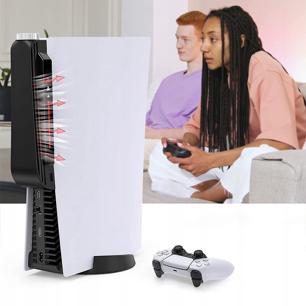 Wentylator Chłodzący PS5 Z Portem Usb I Wskaźnikiem Led 3 Prędkości