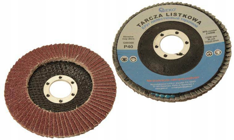 

Tarcza Ścierna Ściernica Listkowa 115mm P40 Geko