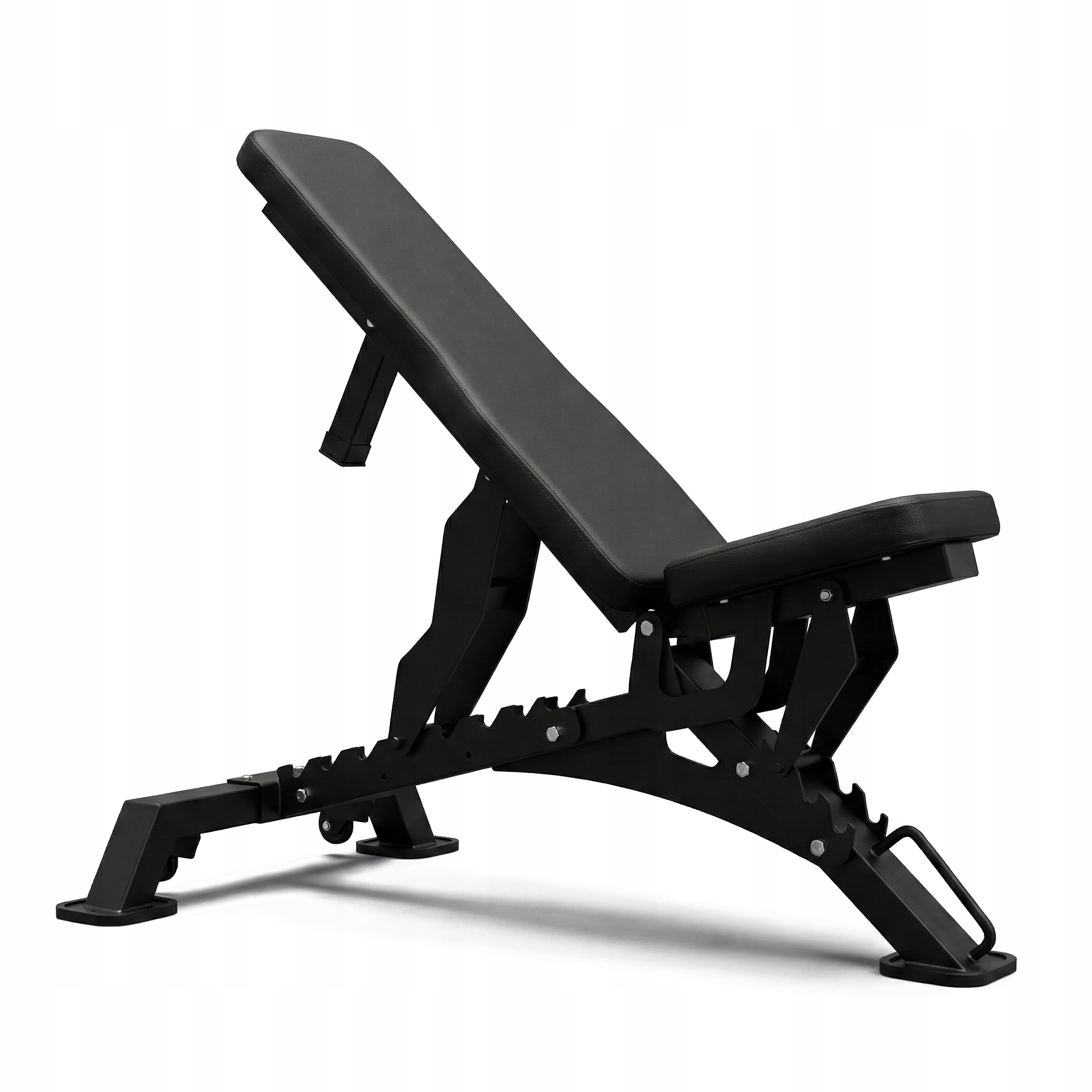 Ławka treningowa regulowana solidna heavy duty stalowa płaska skośna czarna