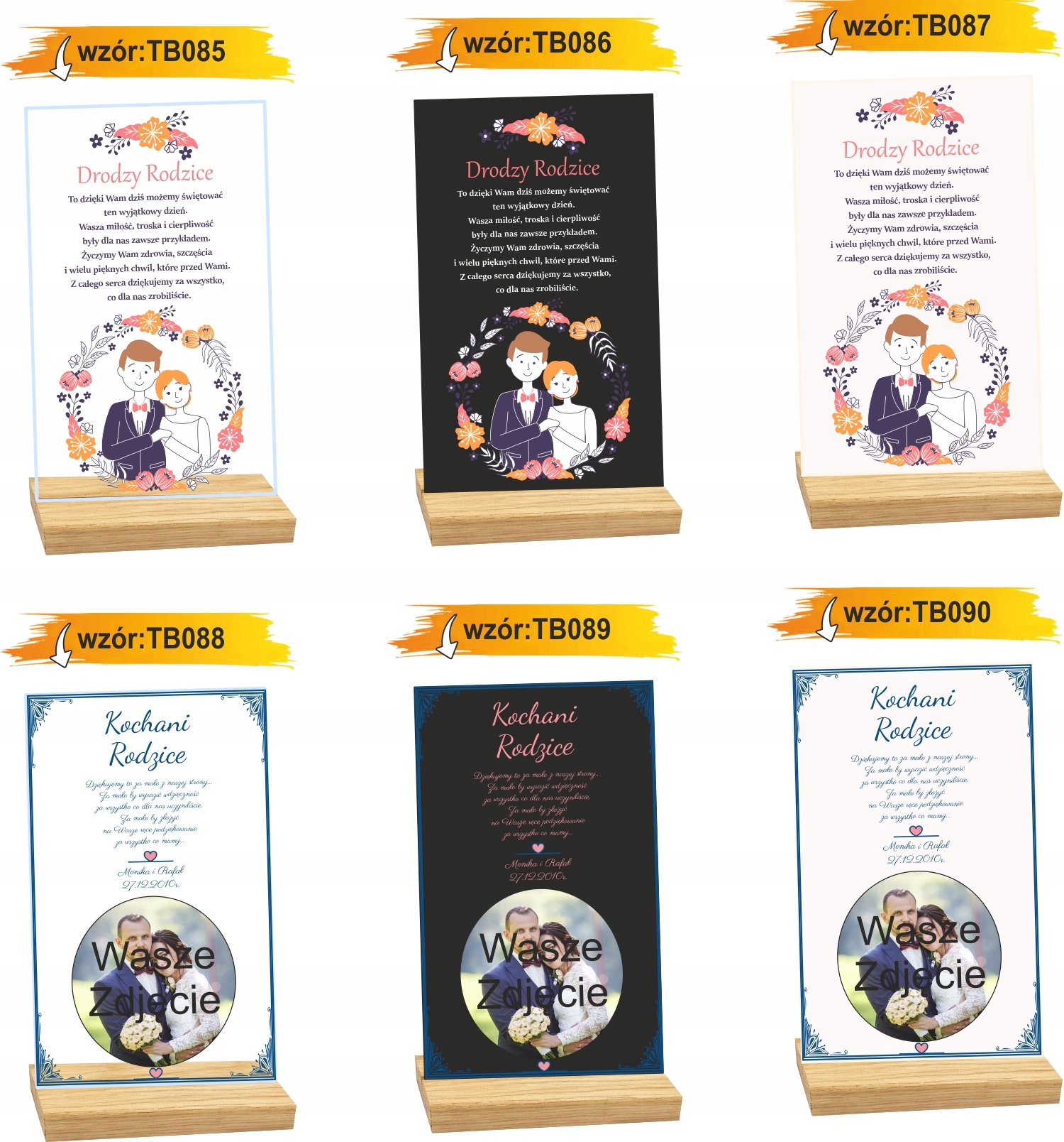STATUETKA RAMKA poďakovanie rodičom personalizovaný darček na svadbu Farba viacfarebná