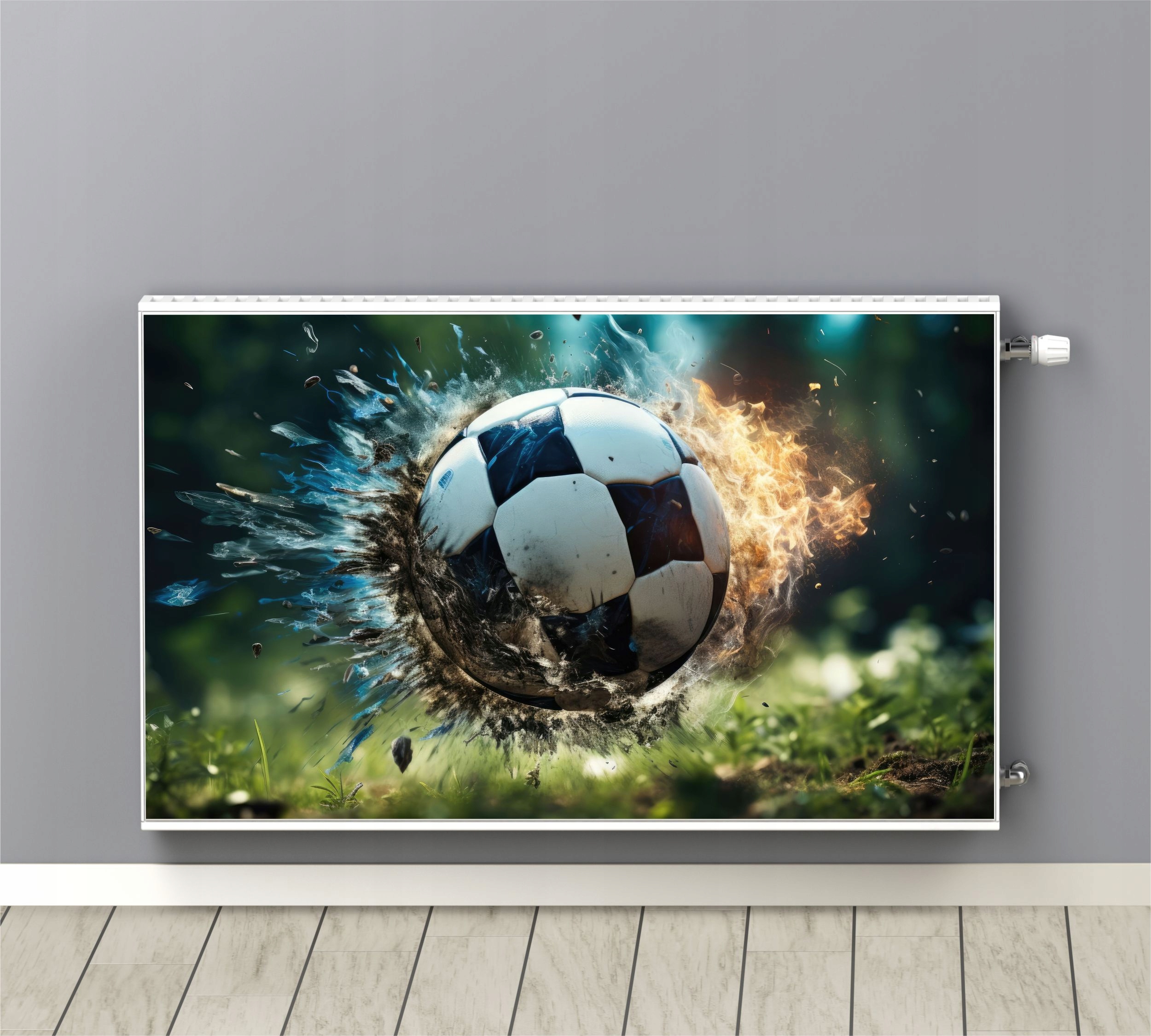 Maskovač na radiátorový radiátor Podložka Magnet Míč Stadion Zápas 60x100 cm