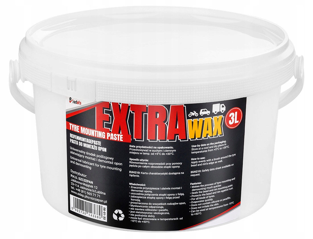 

Extra Wax Pasta Maść do montażu opon kół 3kg