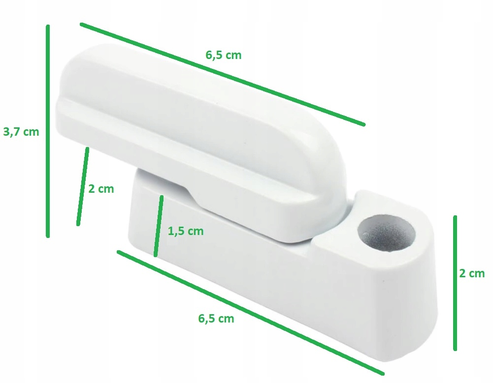 BLOKADA ZABEZPIECZENIE OGRANICZNIK OKNA DRZWI 2 SZ Wysokość produktu 3.7 cm