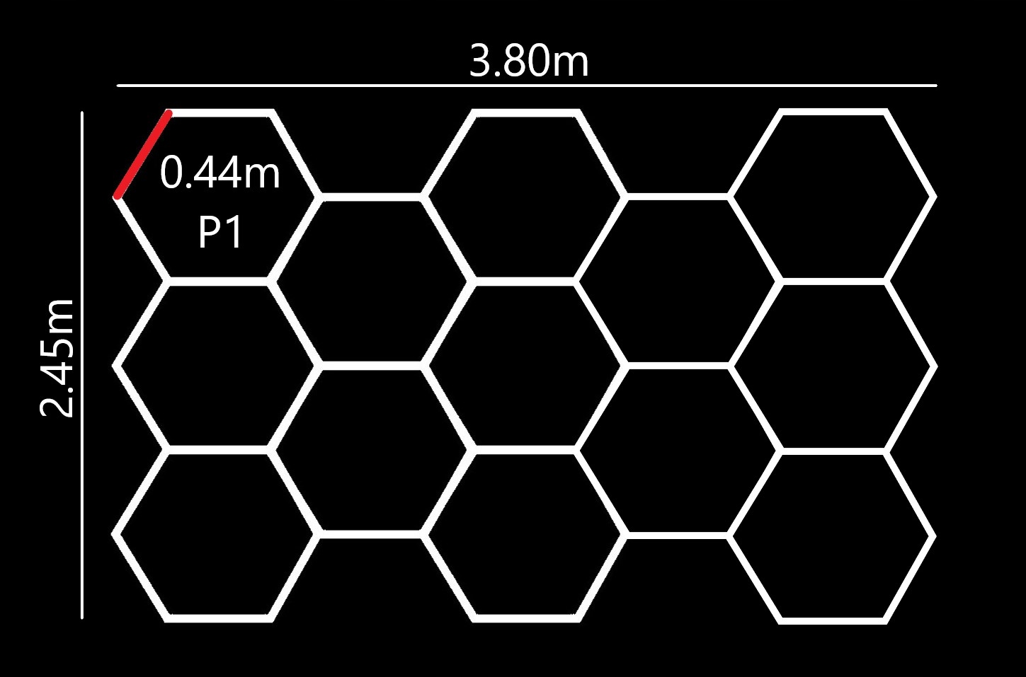 Lampa LED HEXAGON P1 13HEX 245x380 Plaster Miodu Warsztat Garaż Salon ALU Kod producenta WFHEX14
