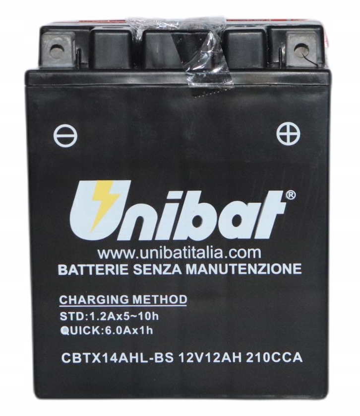 Batéria Unibat CBTX14AHL-BS 12Ah 210A P+ 12V