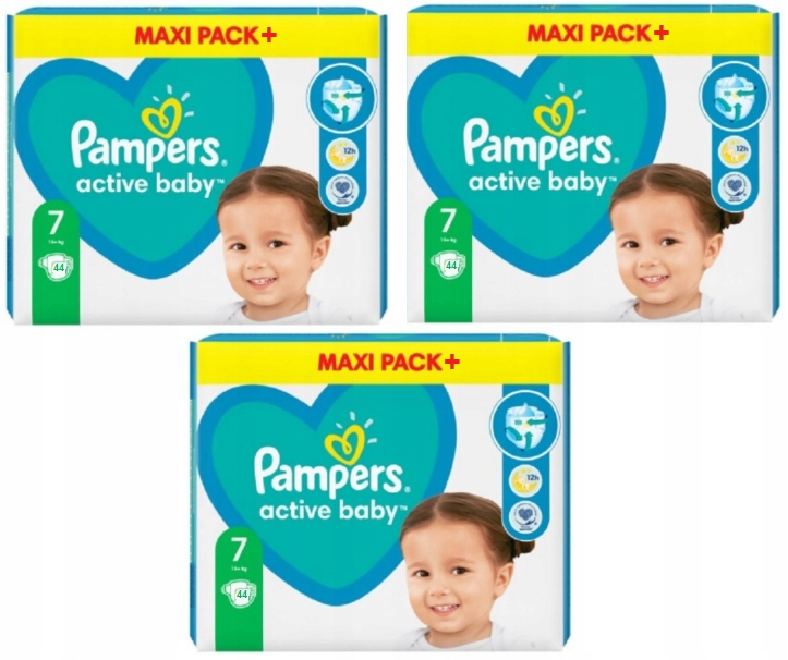 PIELUSZKI 132 SZT PAMPERS ACTIVE BABY 7 NOWOŚĆ XXL