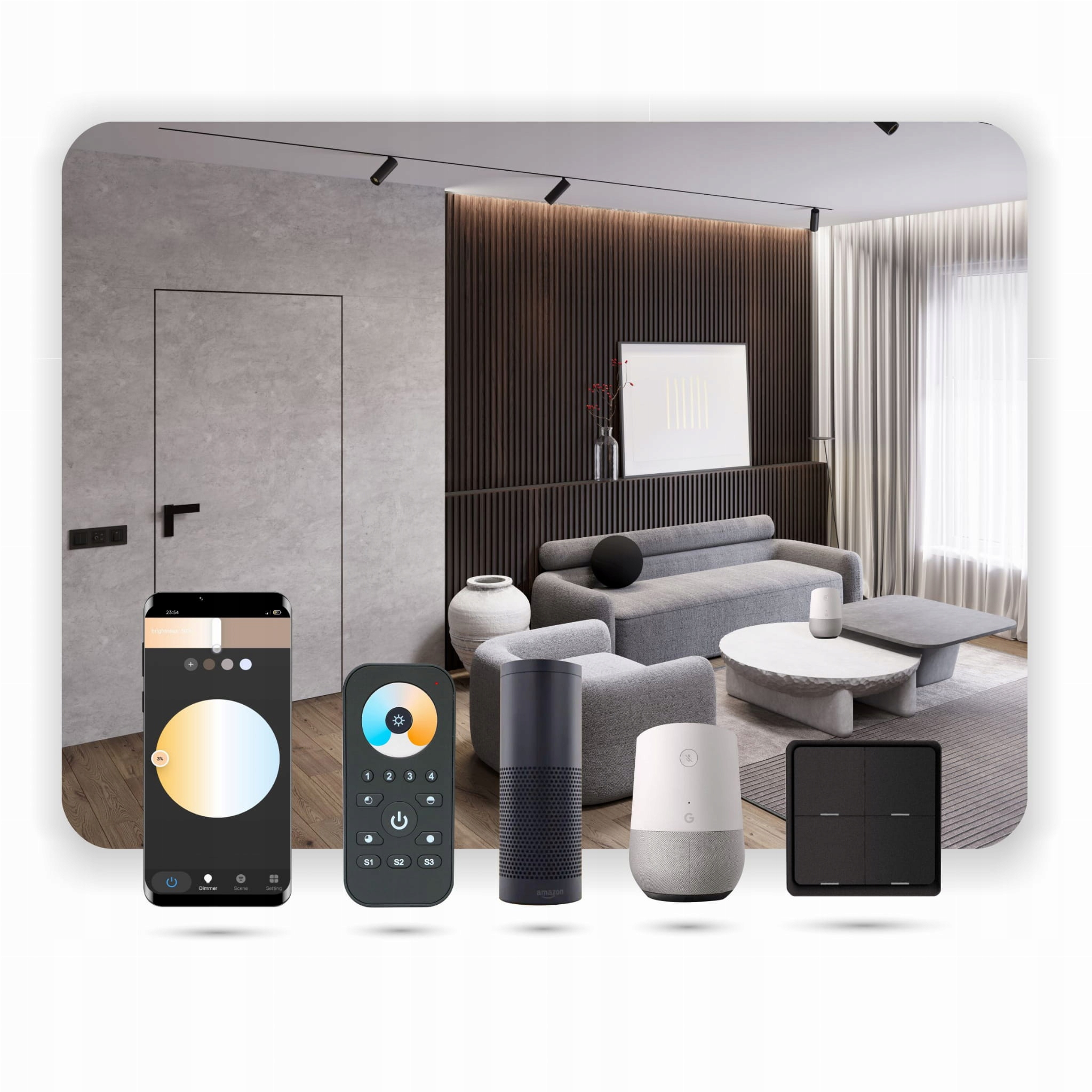 Złączka podtynkowa do płyt g-k potrójna do Szyn SMART TRACK 48VDC Długość 0.15 m