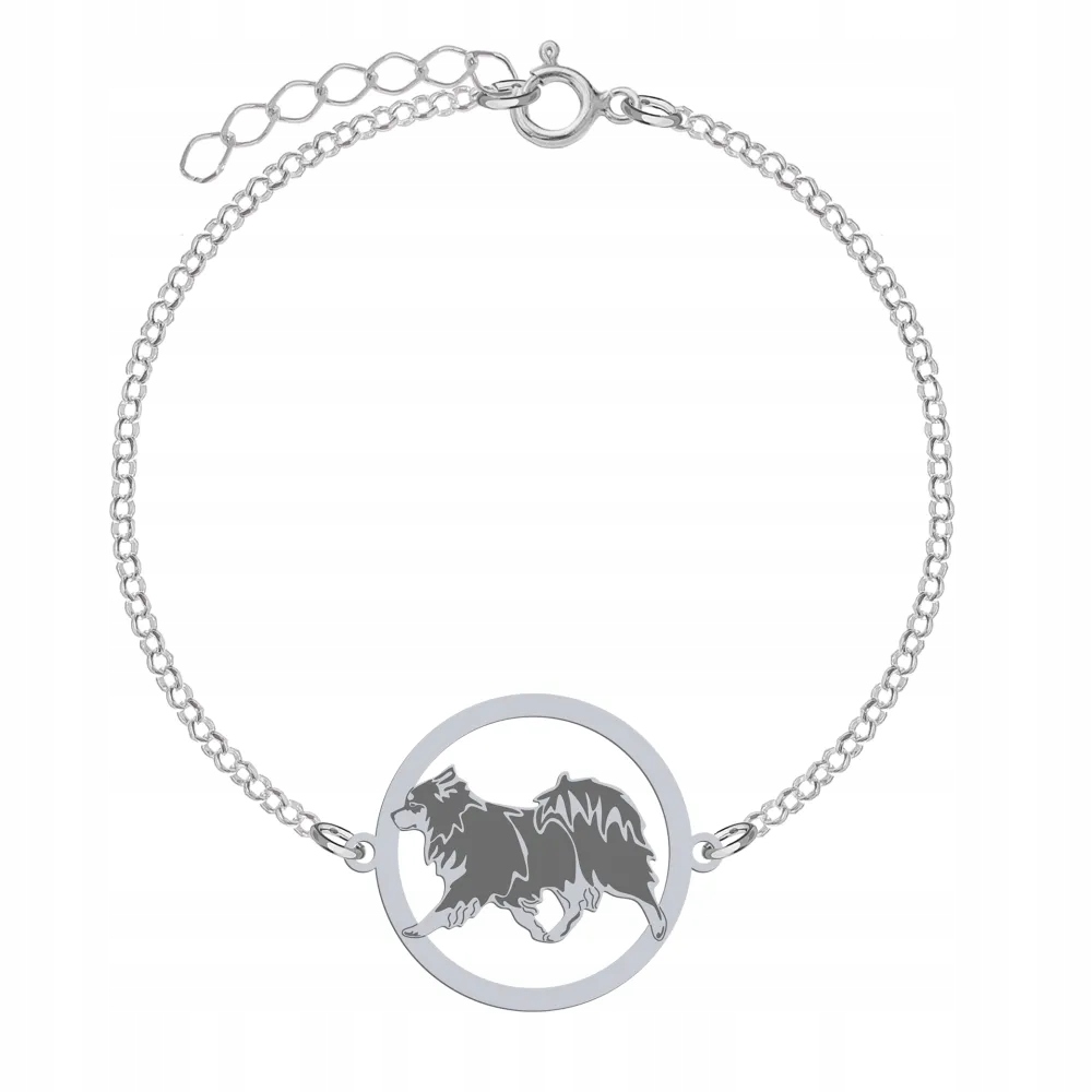 Stříbrný náramek se psem Suomenlapinkoira 925 Šperky Gravírování Bonus