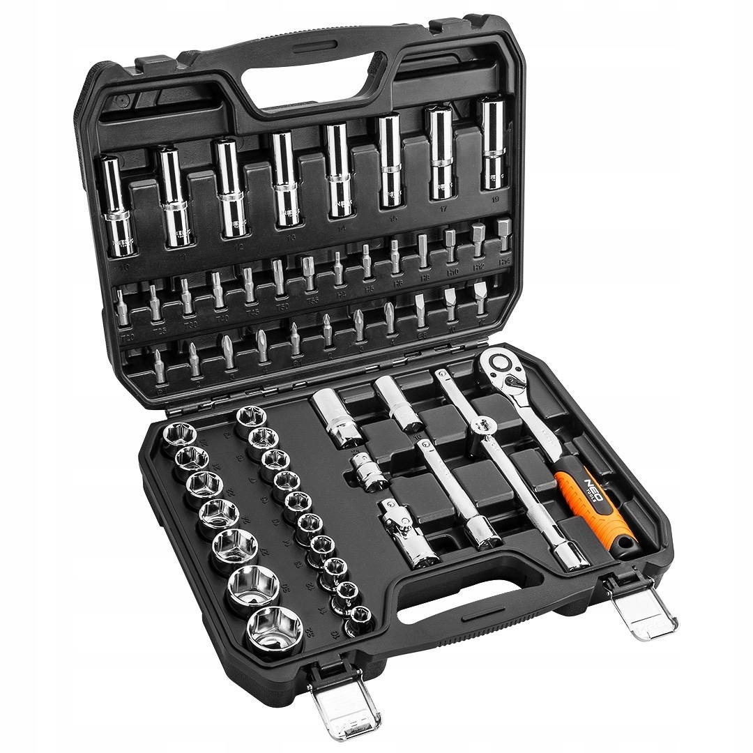 

Zestaw klucze nasadowe 1/2" CrV 58szt. Neo