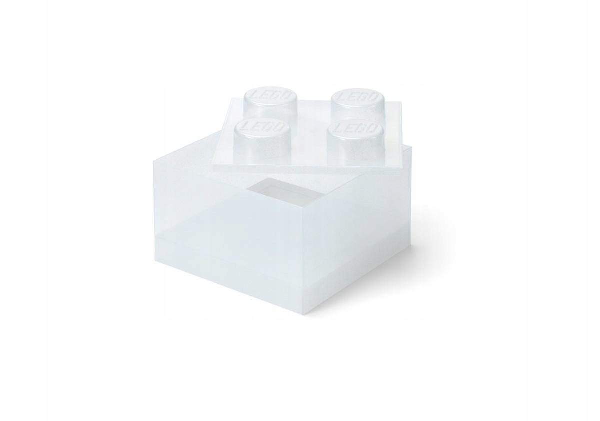 Lego (r) nádoba kostka čtyř průhledná