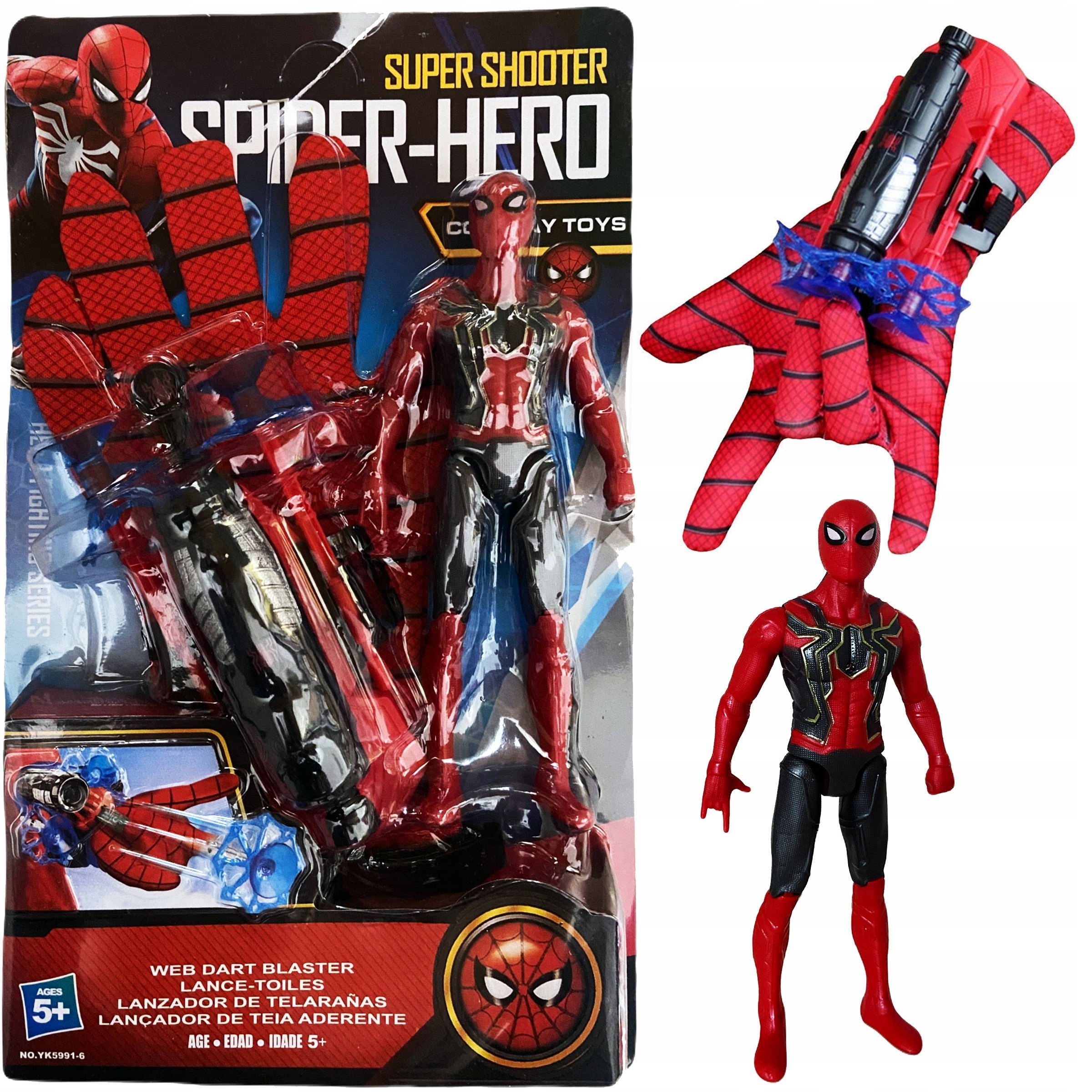 SPIDERMAN RĘKAWICA WYRZUTNIA STRZELA SIEĆ FIGURKA Kod producenta sadawsca