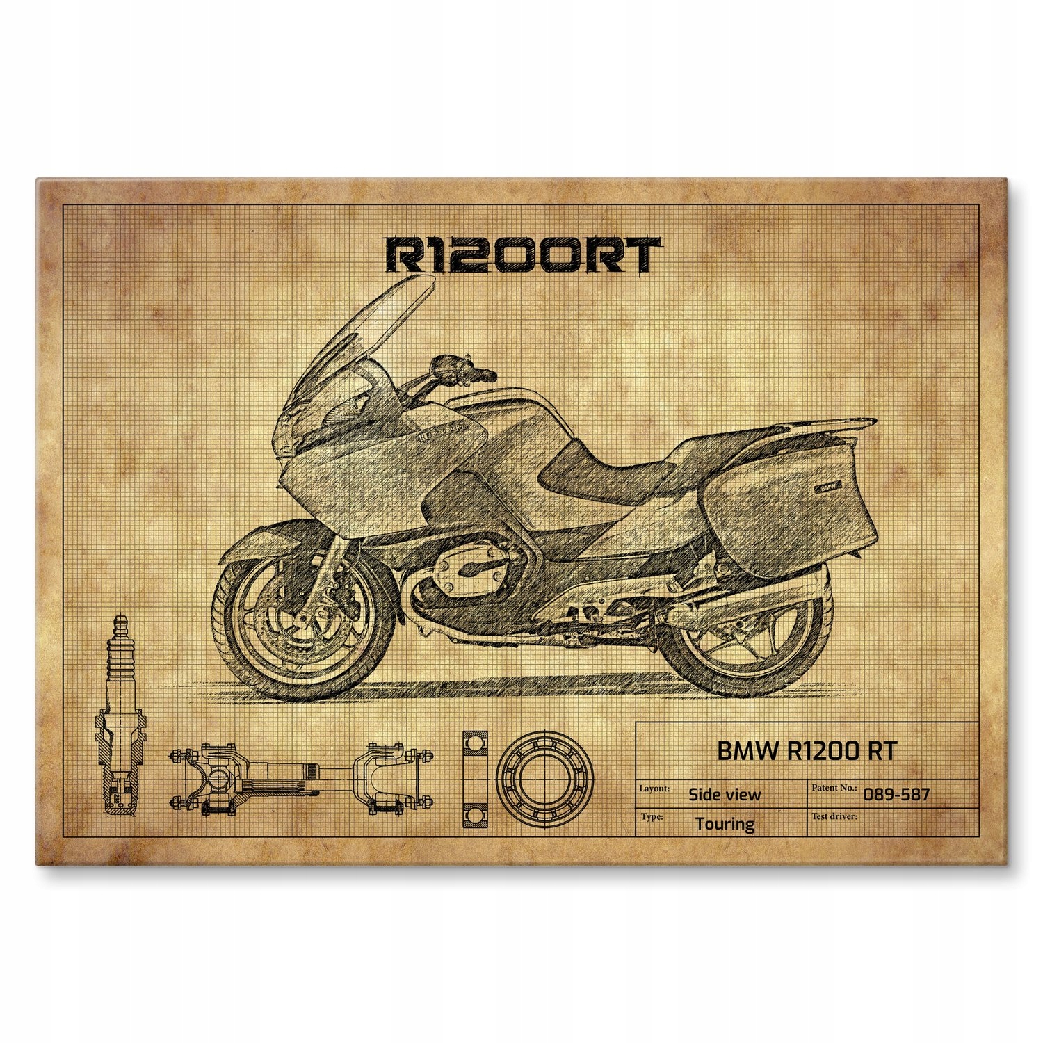 Kovový plakát Bmw R1200 Rt Szyld Plech 30 x 42 cm Dárek
