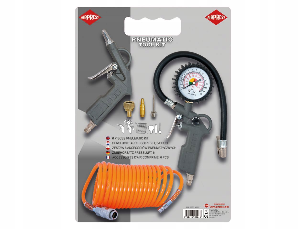 ZESTAW AKCESORIÓW PNEUMATYCZNYCH 6 SZT. AIRPRESS 4