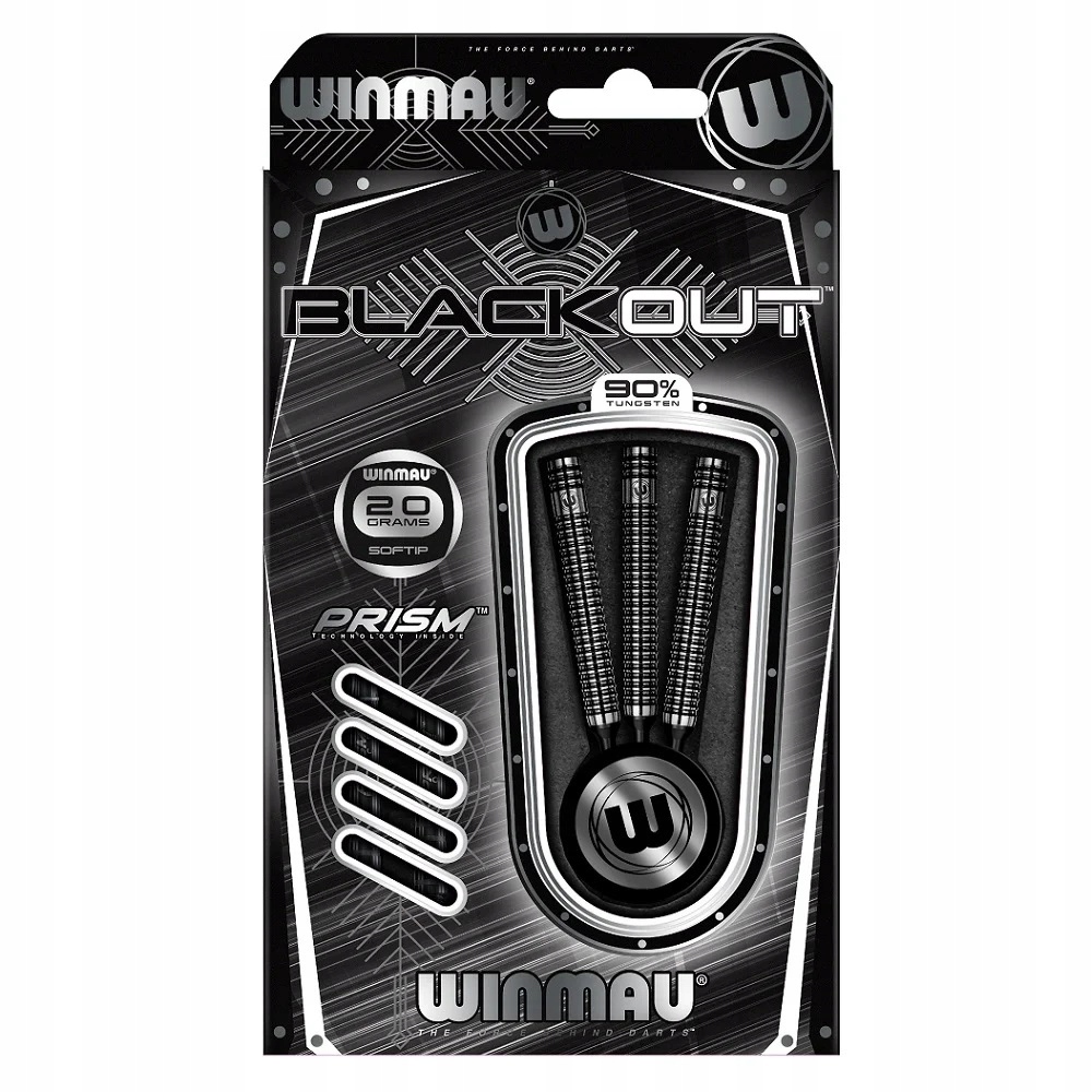 LOTKI RZUTKI DART WINMAU BLACKOUT PROSTE 20G SOFT Marka Winmau