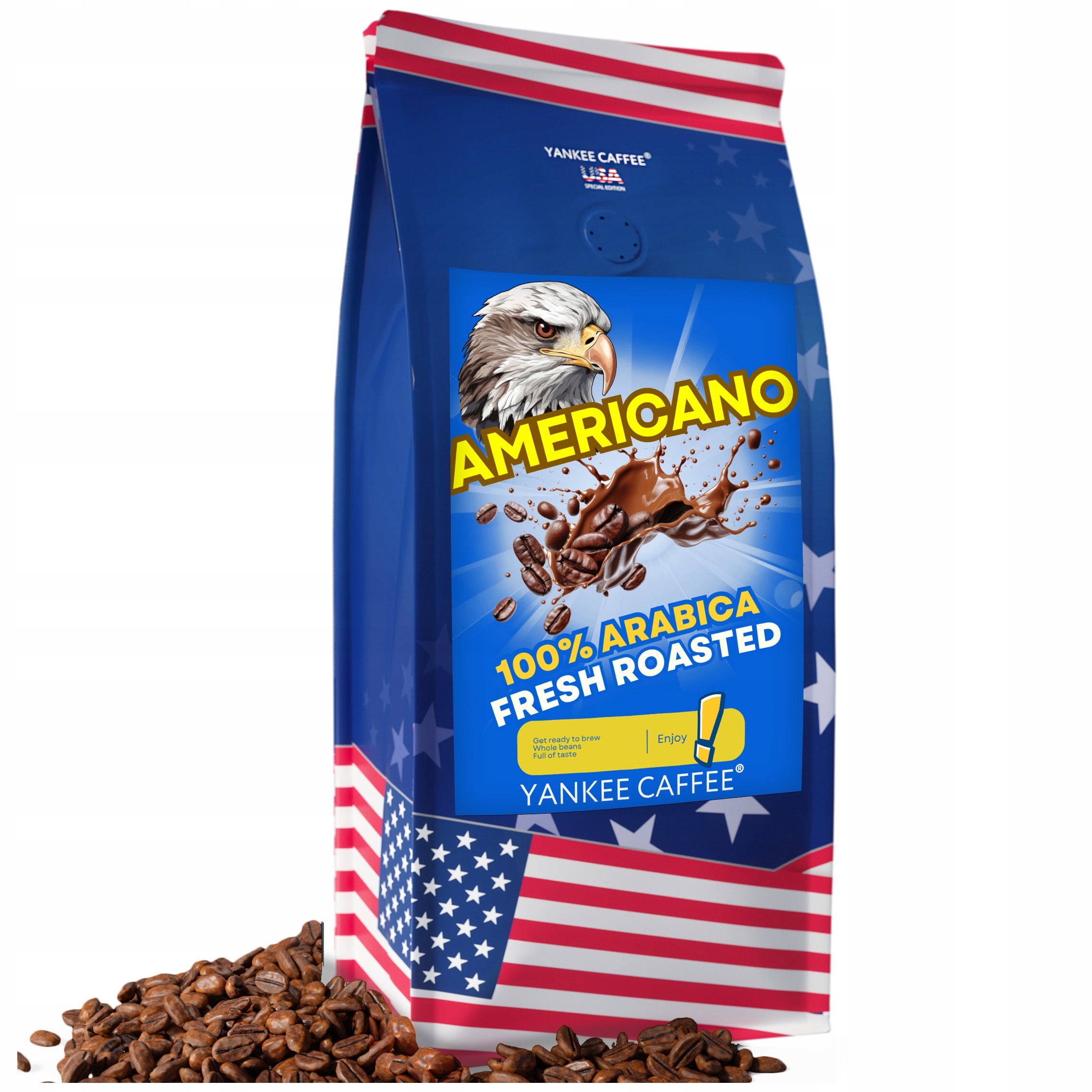 Levně Káva zrnková do kávovaru 1kg Čerstvě pražená 100% Arabica Americano