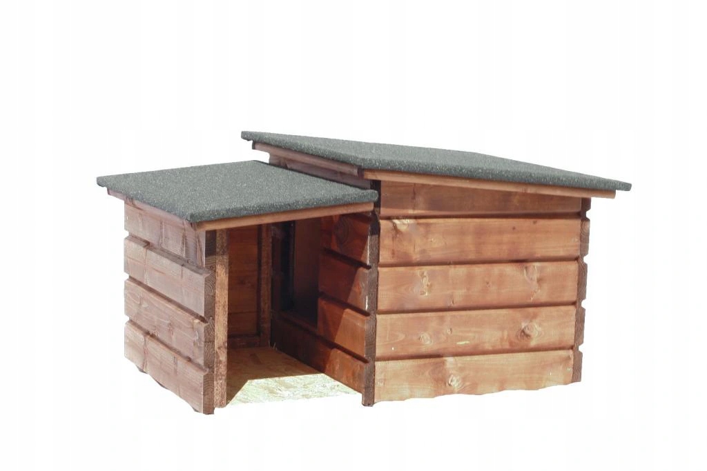 Levně Zateplená bouda pro psy a kočky s předsíní M