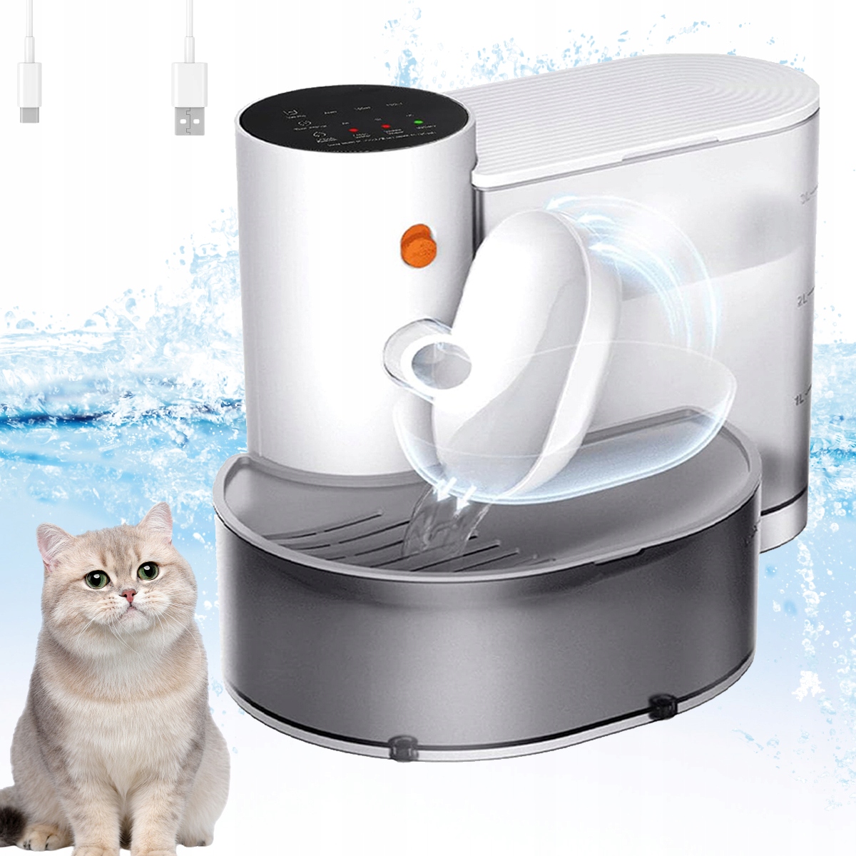 Levně Automatická Fontána Pro Kočky Automatická Miska Na Vodu 3 Litry