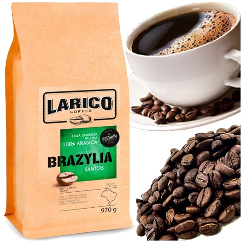 Kawa Ziarnista Larico Brazylia Santos 970g 100% Arabica Palona Premium