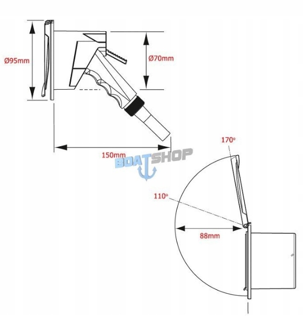 POJEMNIK NA PRYSZNIC WĄŻ 3M + SŁUCHAWKA Numer katalogowy części l46303