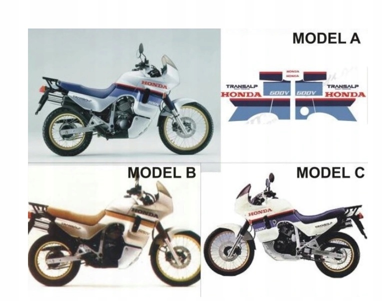 Наклейки HONDA TRANSALP XL 600 V 1987 - 1988