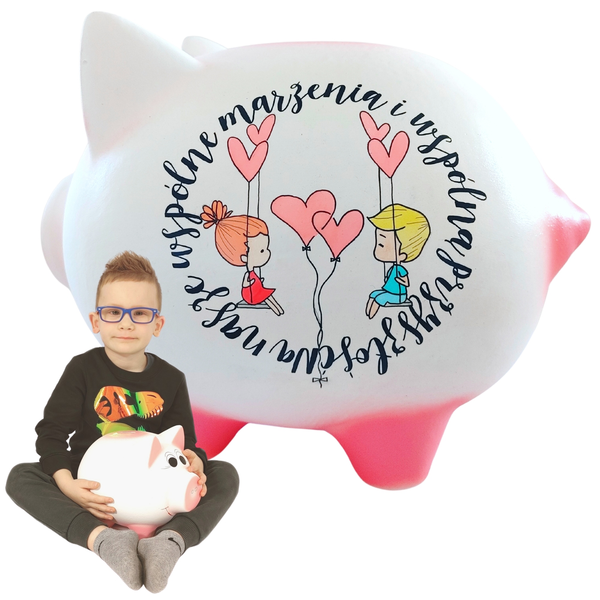 Pokladnička prasátko pro děti velká váš nápis XXL