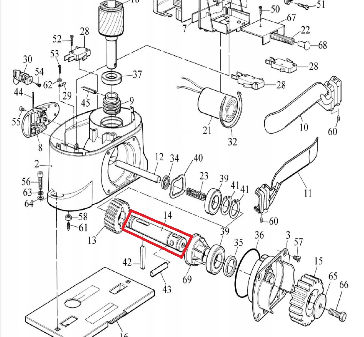 

Nice Robo 500 1000 Rokit wał wyjściowy RO500/1000