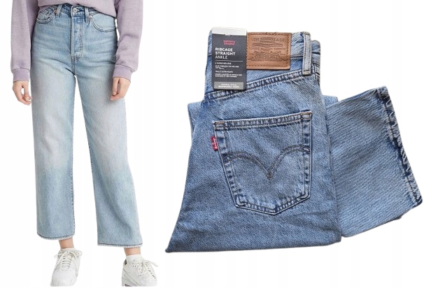 Dámské džíny Levi's Ribcage Straight Ankle W26 L27 Xs/s Straight