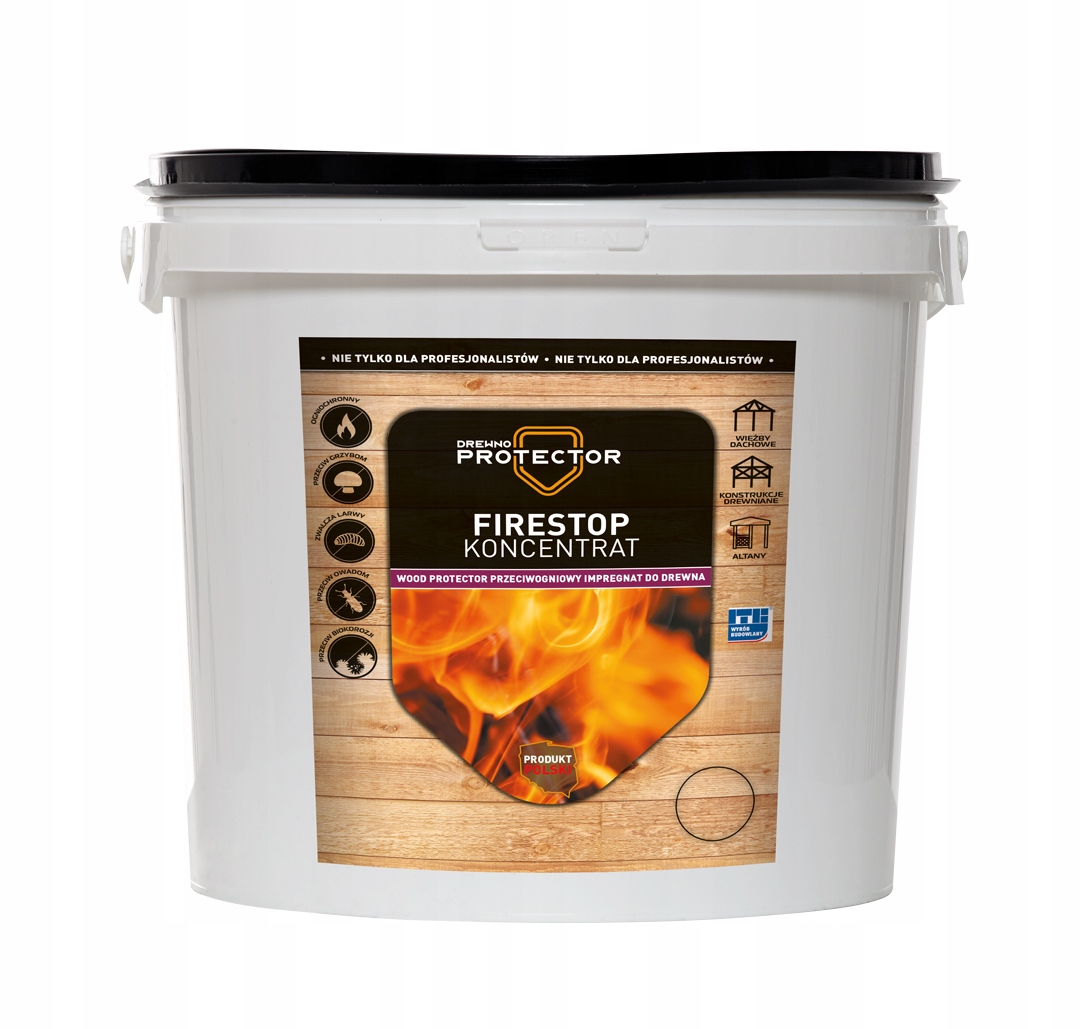 Impregnat Firestop 5kg Zielony Dekspol Koncentrat 1:4 Ogniochronny Drewna