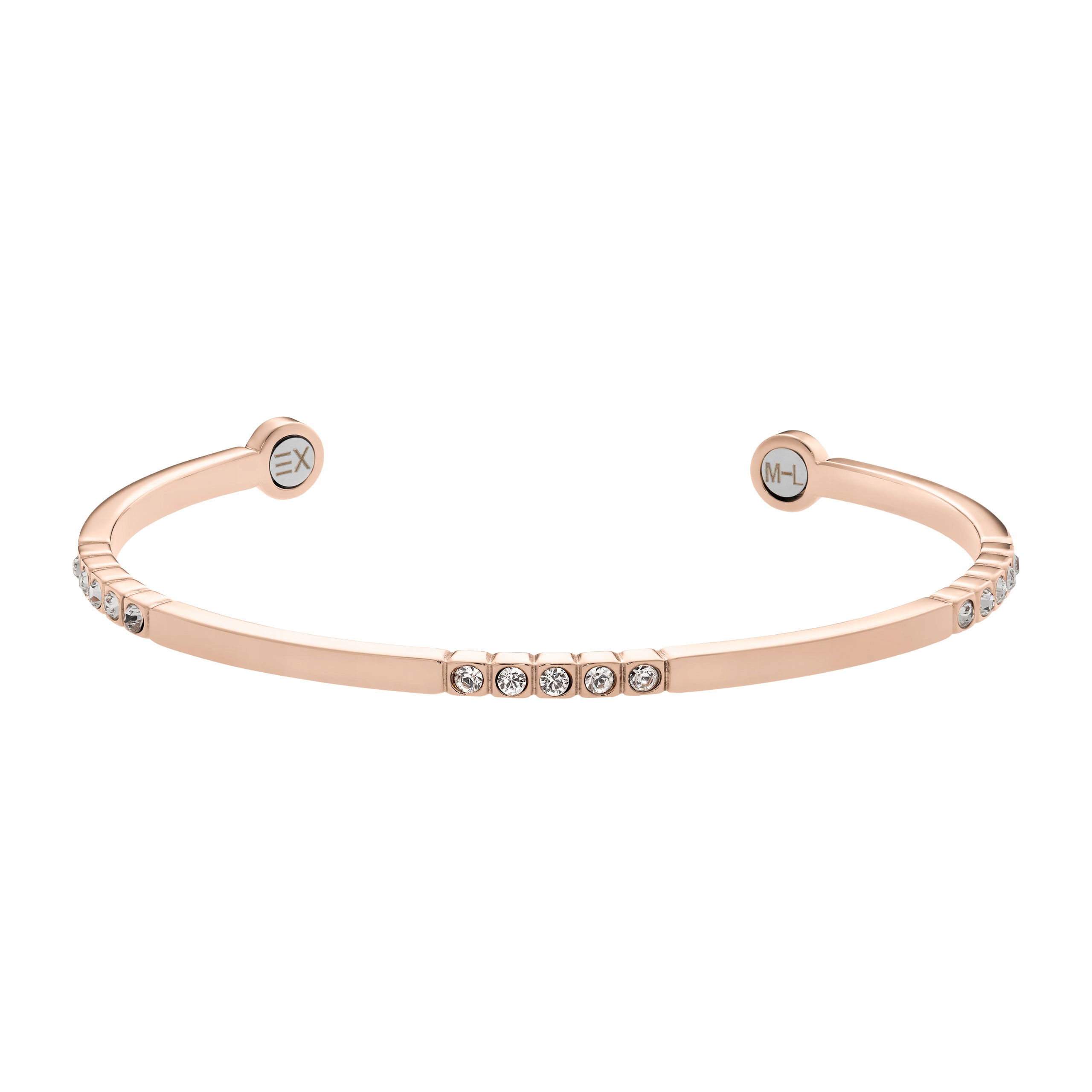 Magnetický náramek Růžové zlato s krystaly