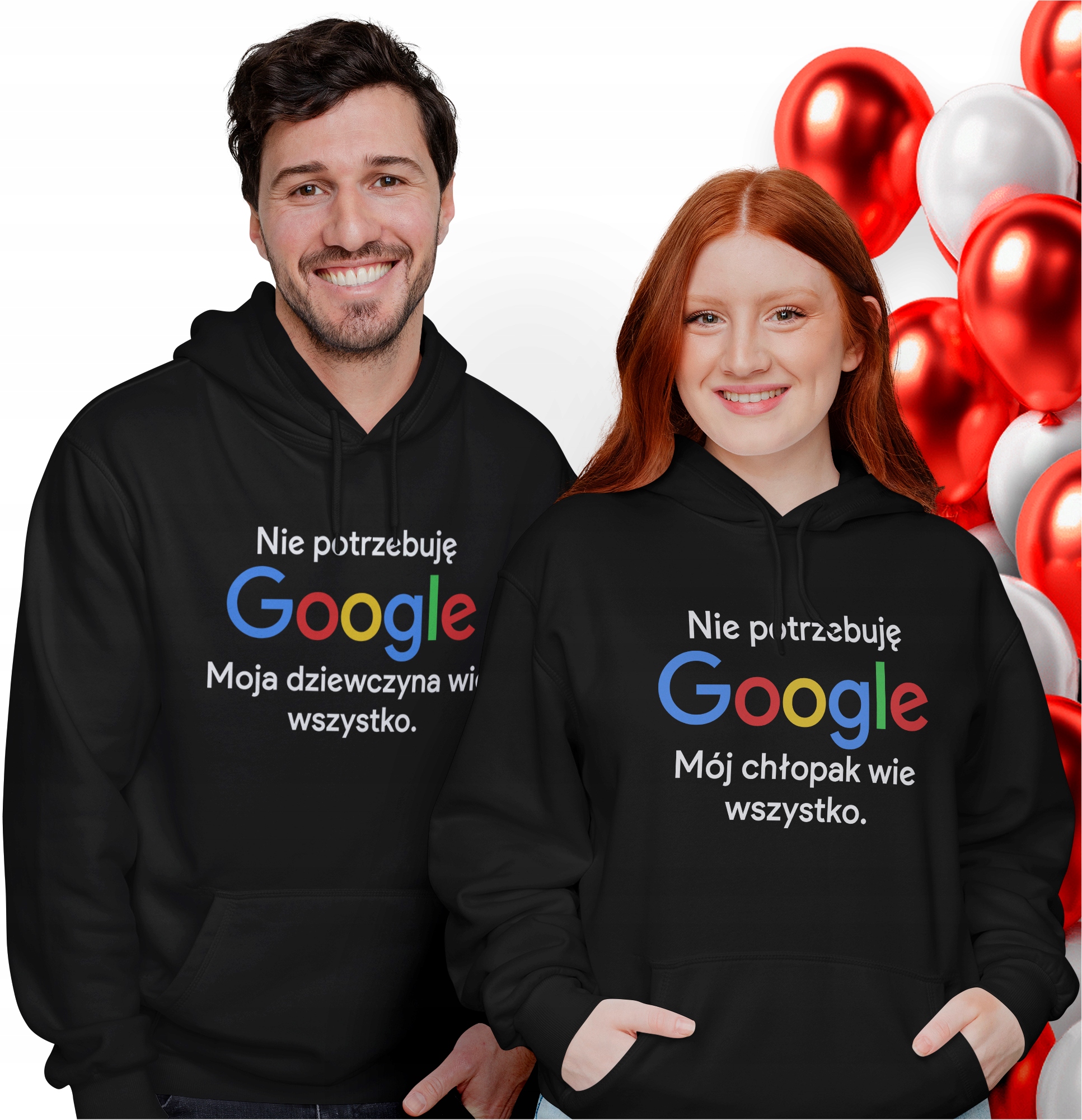 Mikina Mikiny pro páry na Valentýna Chlapec Dívka Google ví všechno