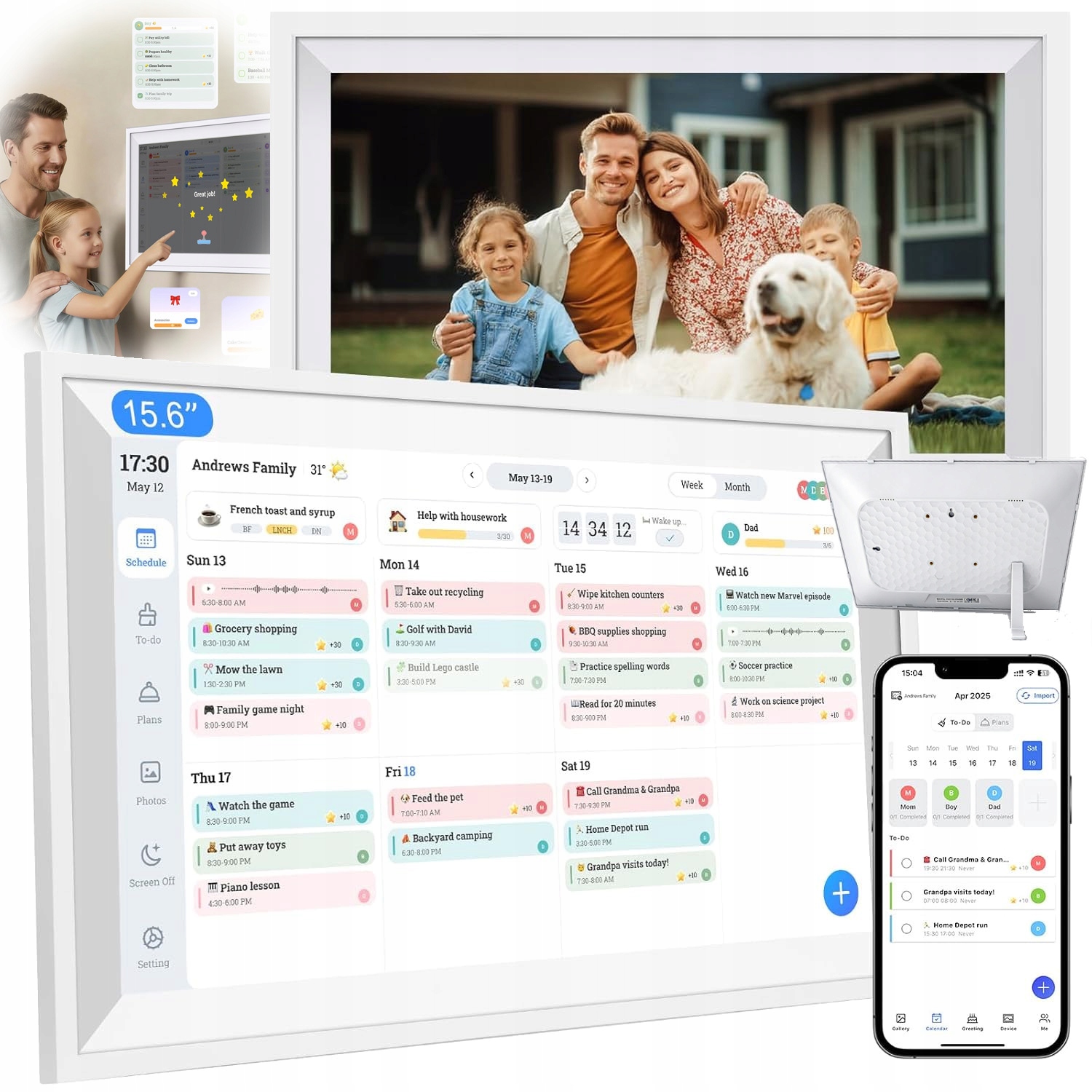 Rámeček Dotykový Displej Wifi 15,6" Aplikace 32GB