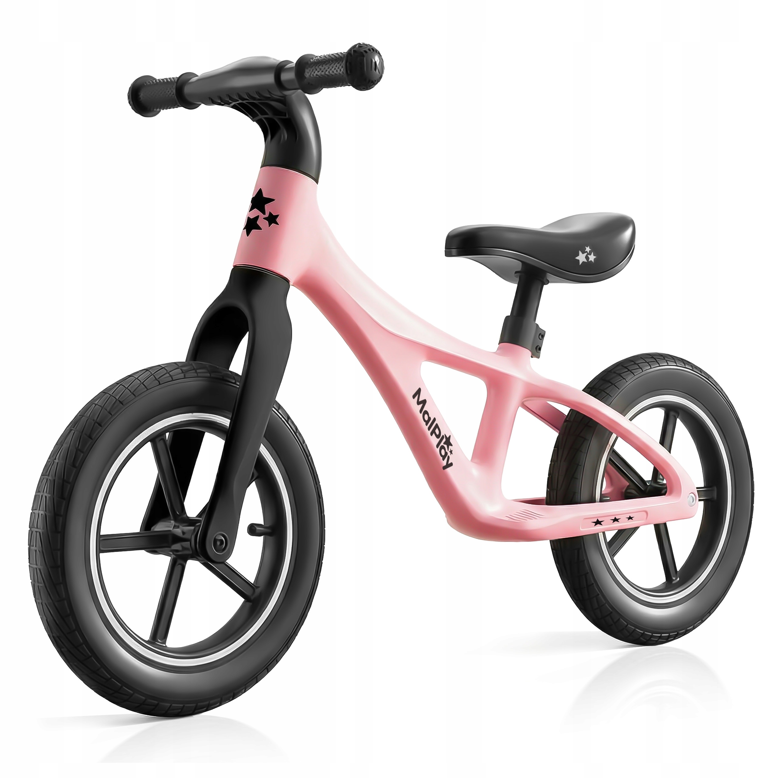 Rowerek Biegowy Dziecięcy Dla Dziecka 2+ Koła 12” Pu Lekki 3,4KG Nylu Pink